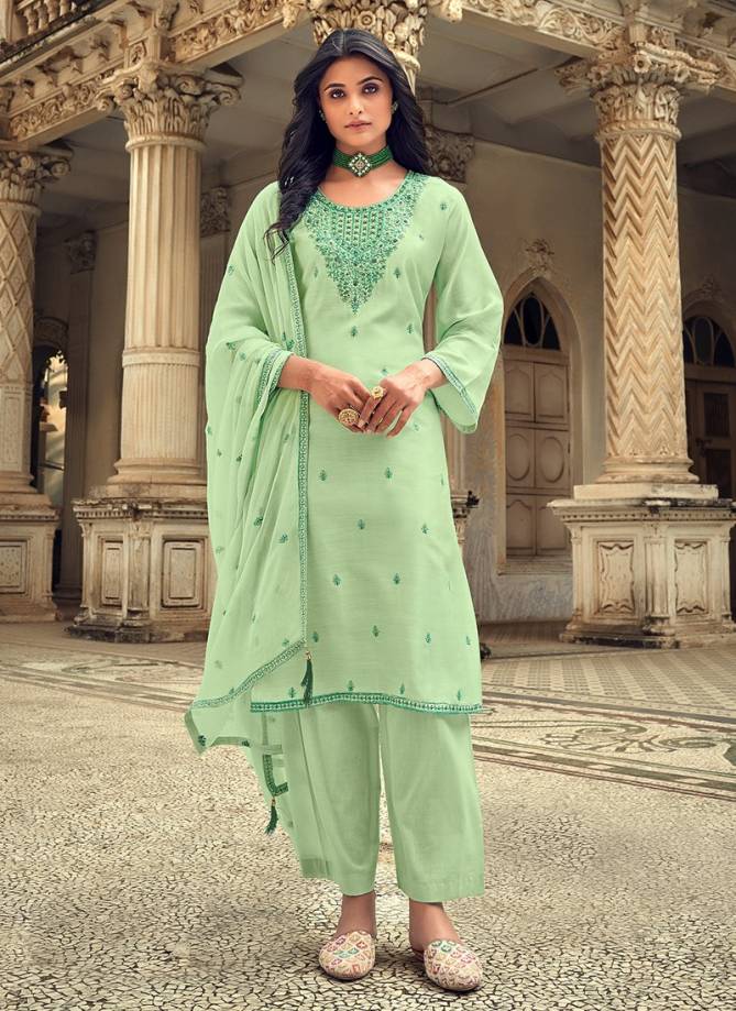 Pista Green Colour BELA SHAFAQ New Exclusive Wear Latest Fancy Designer Salwar Suit Collection 3093
